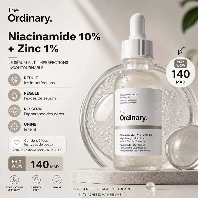 The Ordinary Serum 30ml    Essence Suitable for Acne-prone Skin Can Smooth Brighten Support The Skin